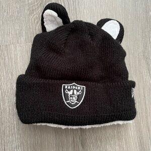 Kids NFL Black and White Hat w/Ears